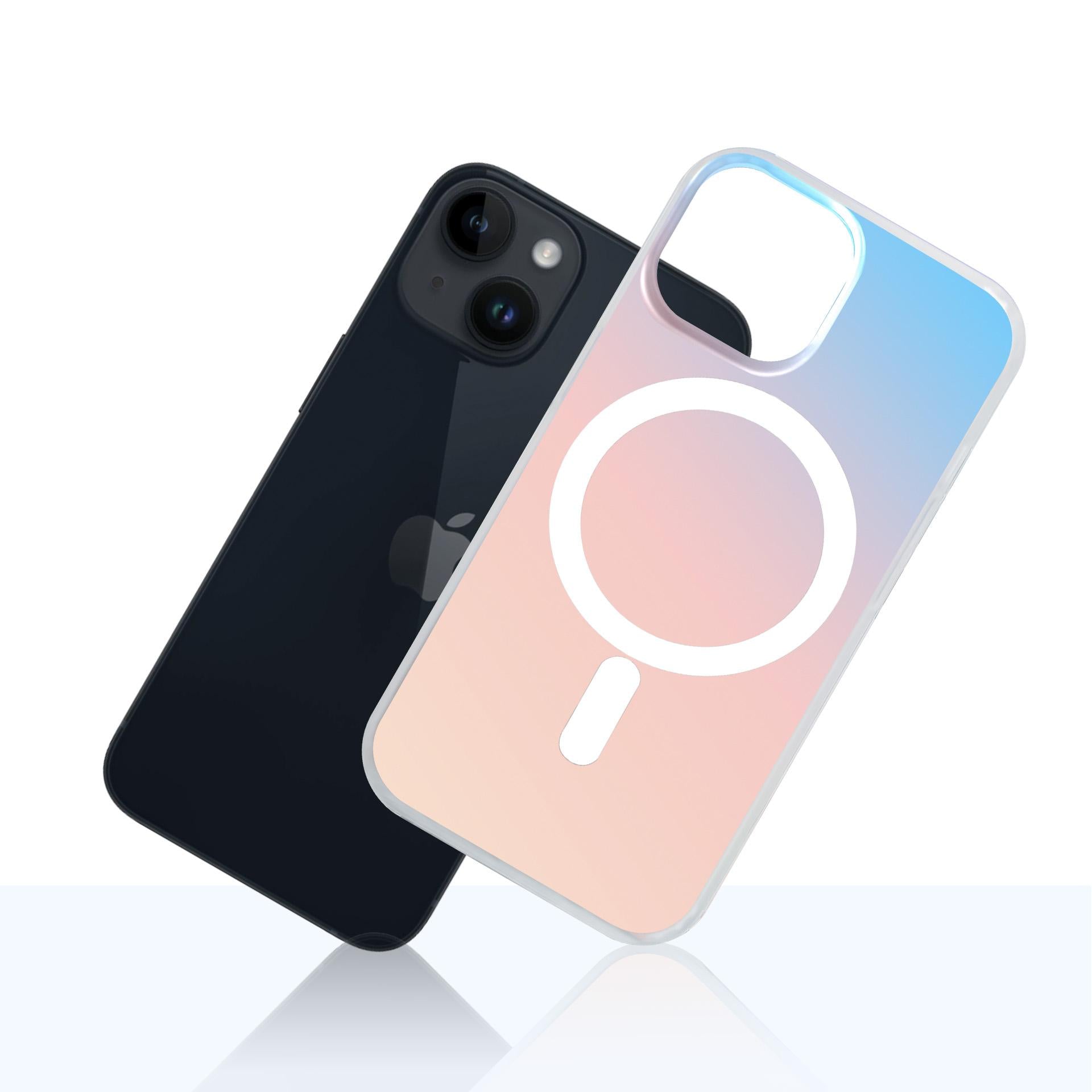 Handyhülle für iPhone 15, 3mk Hardy PrisMag Case mit MagSafe, holografisch
