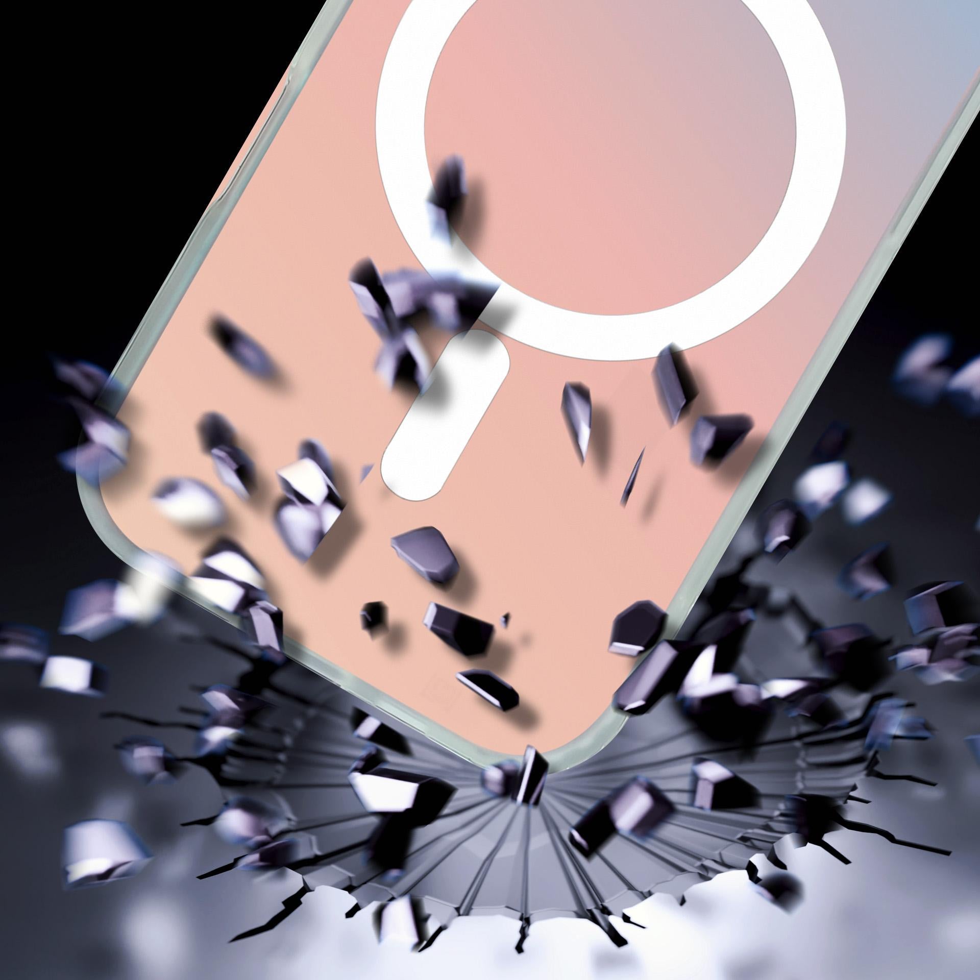 Handyhülle für iPhone 17, 3mk Hardy PrisMag Case mit MagSafe, holografisch