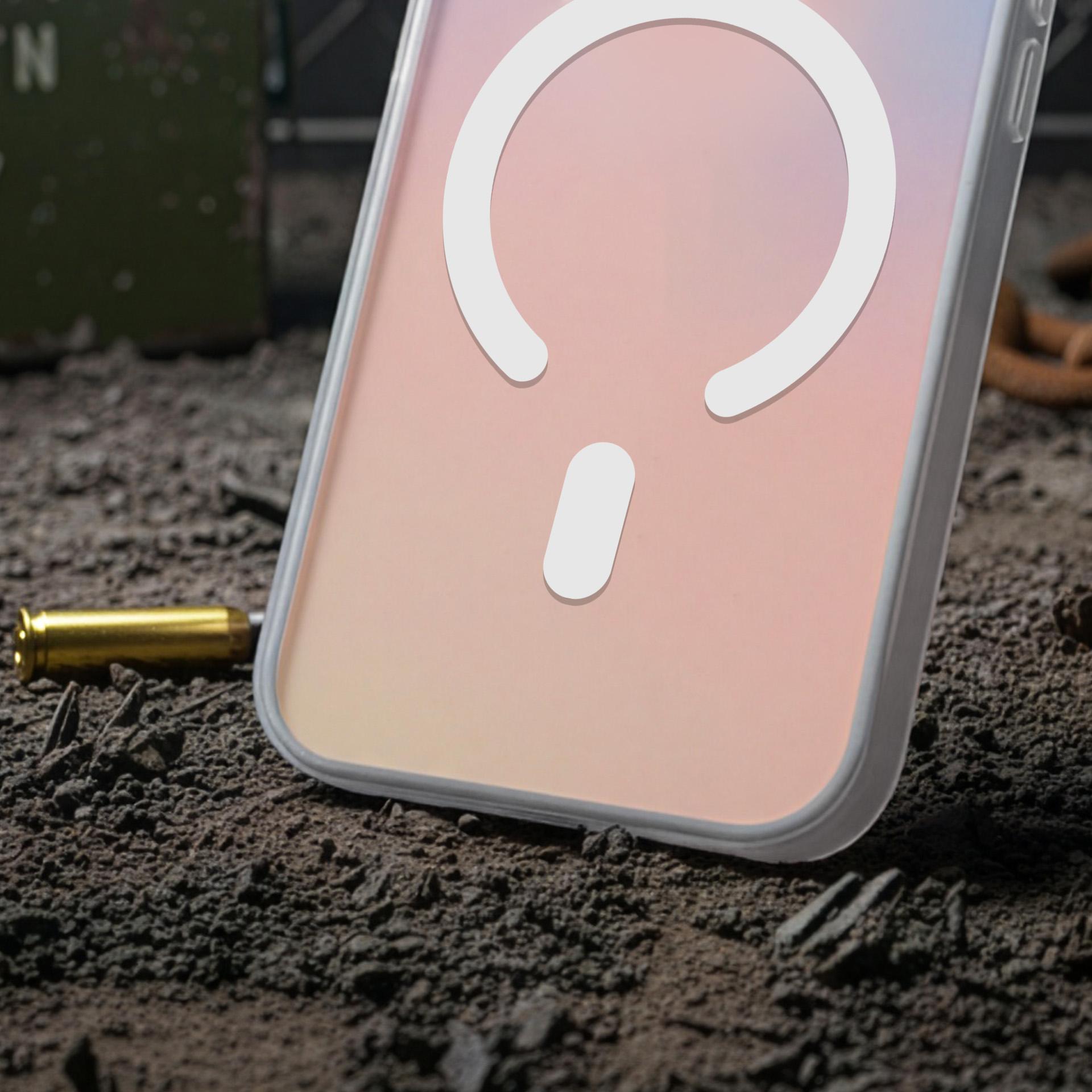 Handyhülle für iPhone 17 Pro Max, 3mk Hardy PrisMag Case mit MagSafe, holografisch