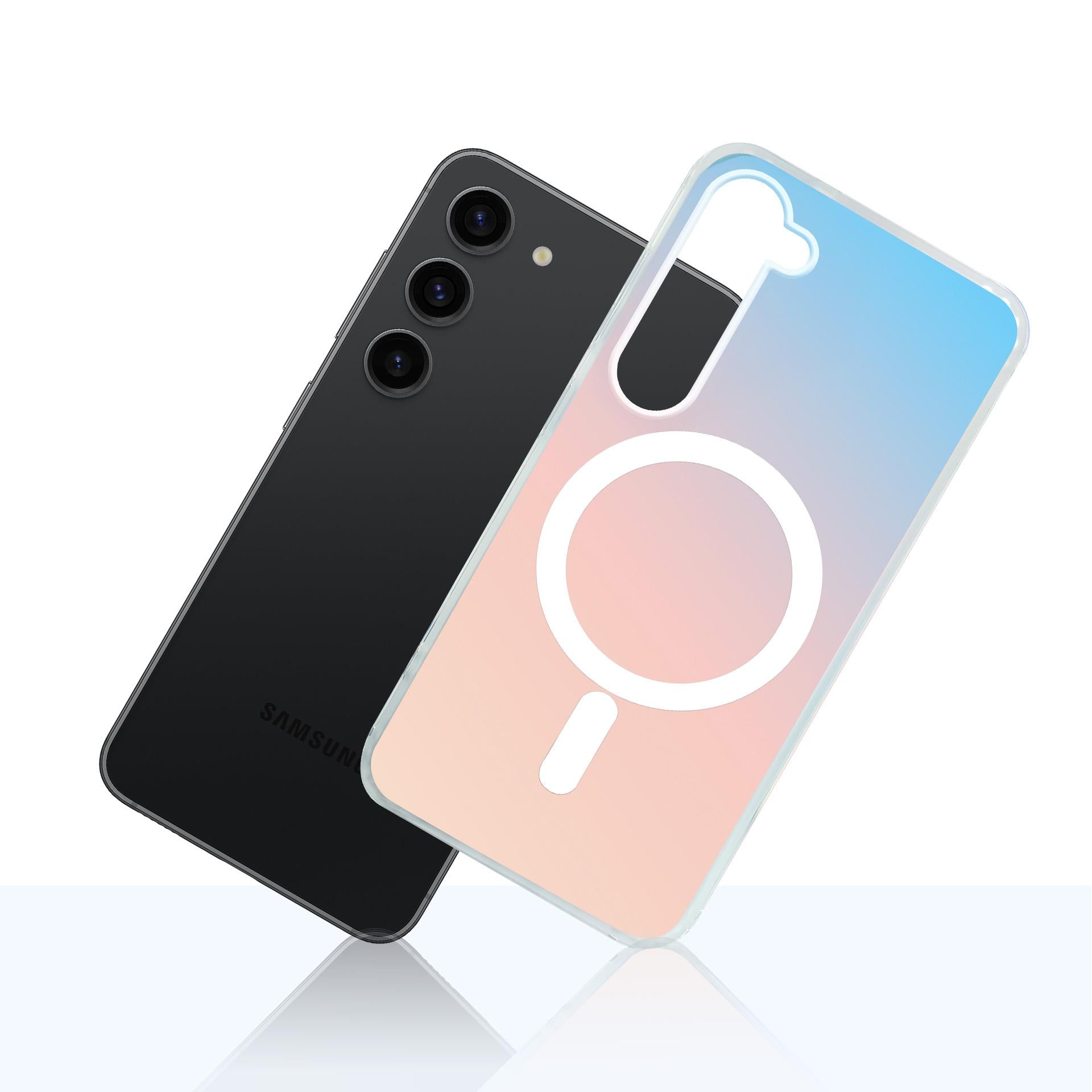 Handyhülle für Galaxy S23, 3mk Hardy PrisMag Case mit MagSafe, holografisch