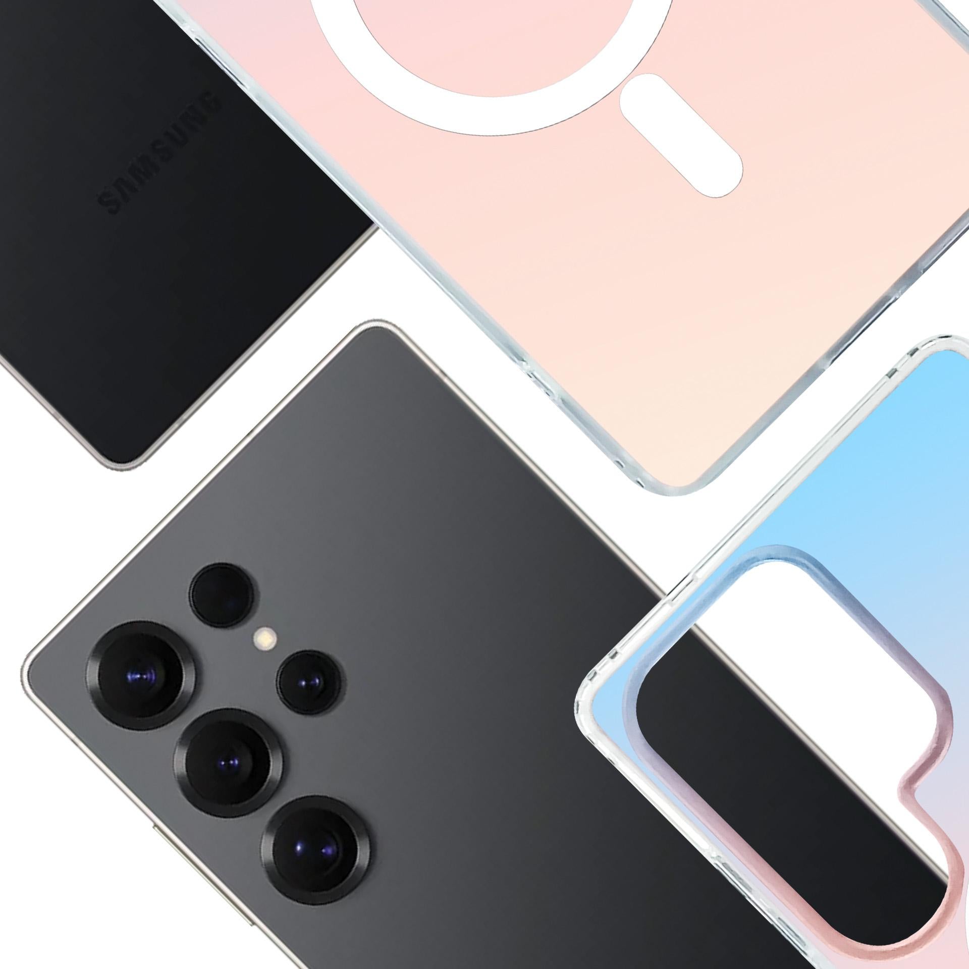 Handyhülle für Galaxy S23 Ultra, 3mk Hardy PrisMag Case mit MagSafe, holografisch