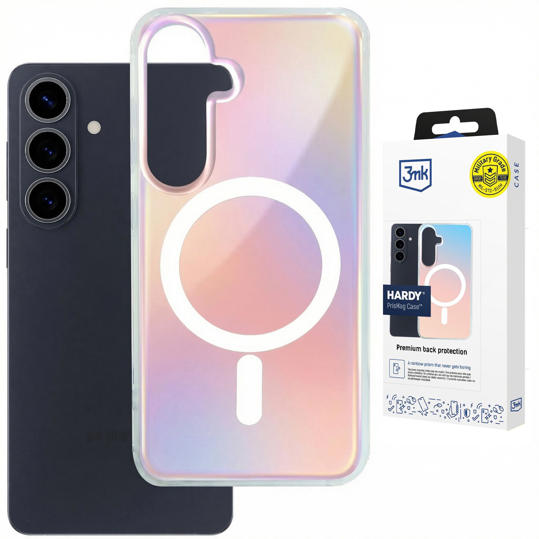 Handyhülle für Galaxy S26, 3mk Hardy PrisMag Case mit MagSafe, holografisch
