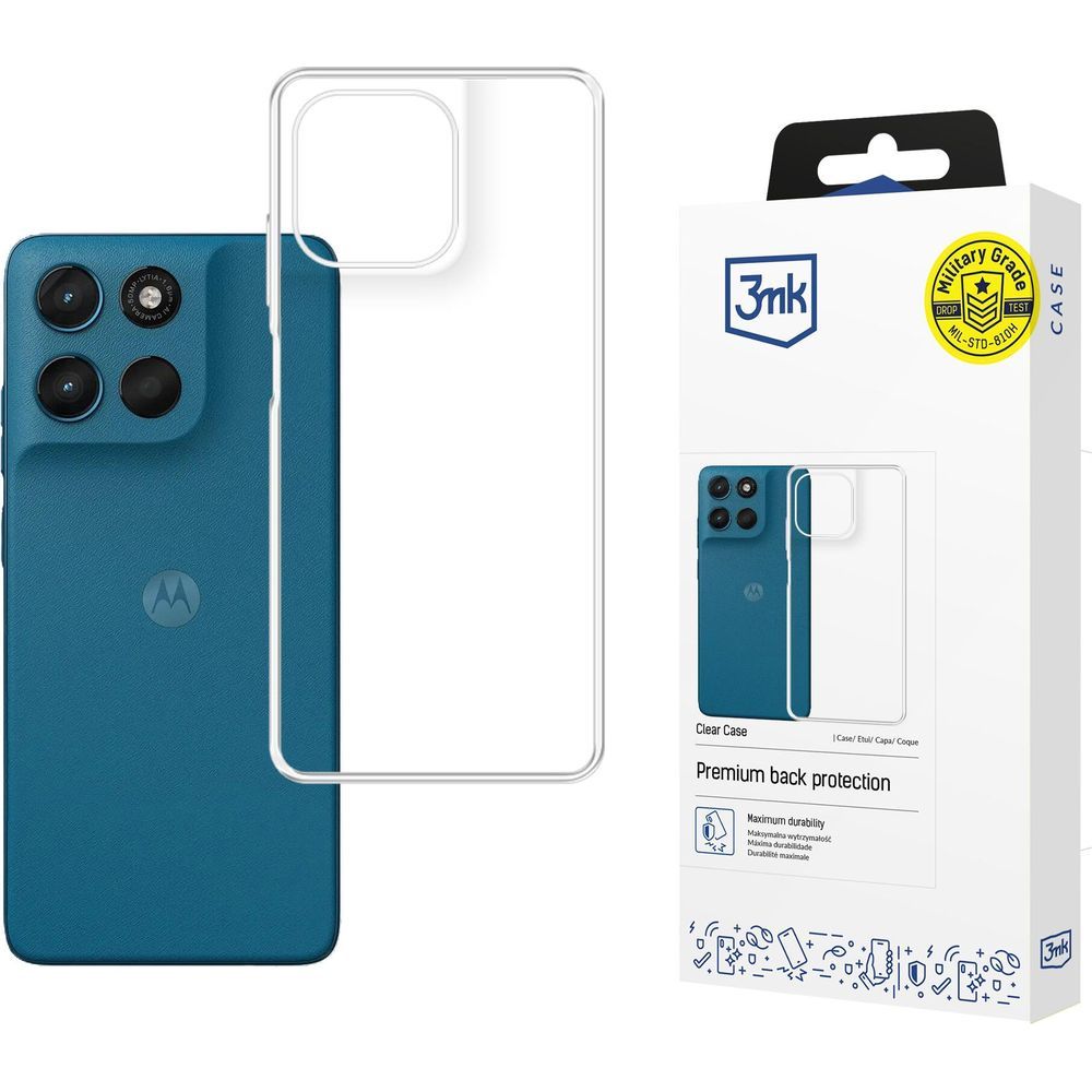 Handyhülle für Motorola Moto G57 Power, 3mk Clear Case, Transparent