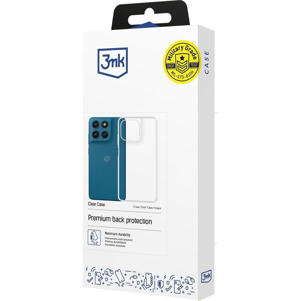 Handyhülle für Motorola Moto G57 Power, 3mk Clear Case, Transparent