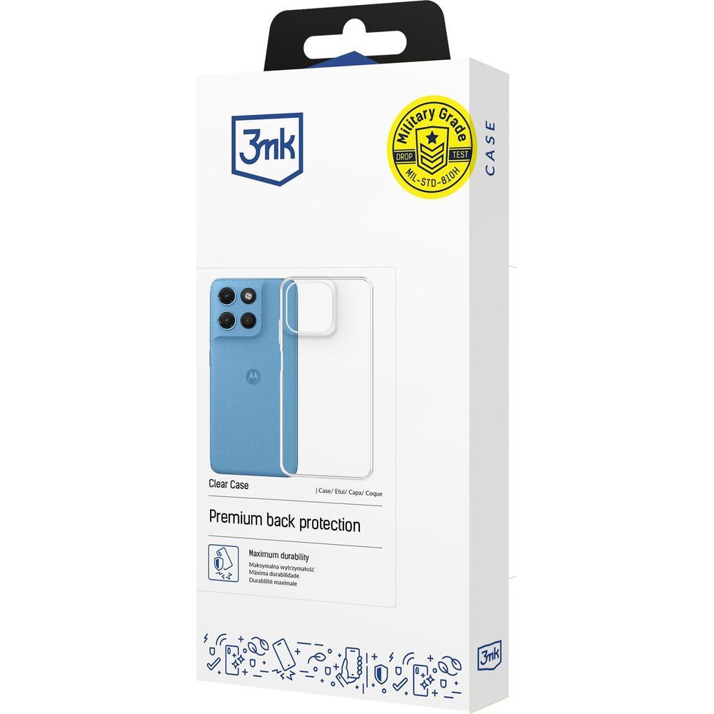 Handyhülle für Motorola Moto G17 / G17 Power, 3mk Clear Case, Transparent