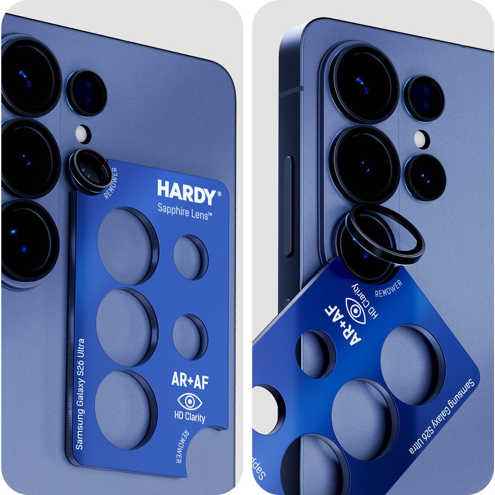 Saphirglas für die Kamera mit Applikator für Samsung Galaxy S26 Ultra, 3mk Hardy Sapphire Lens, Schwarz (8/9)
