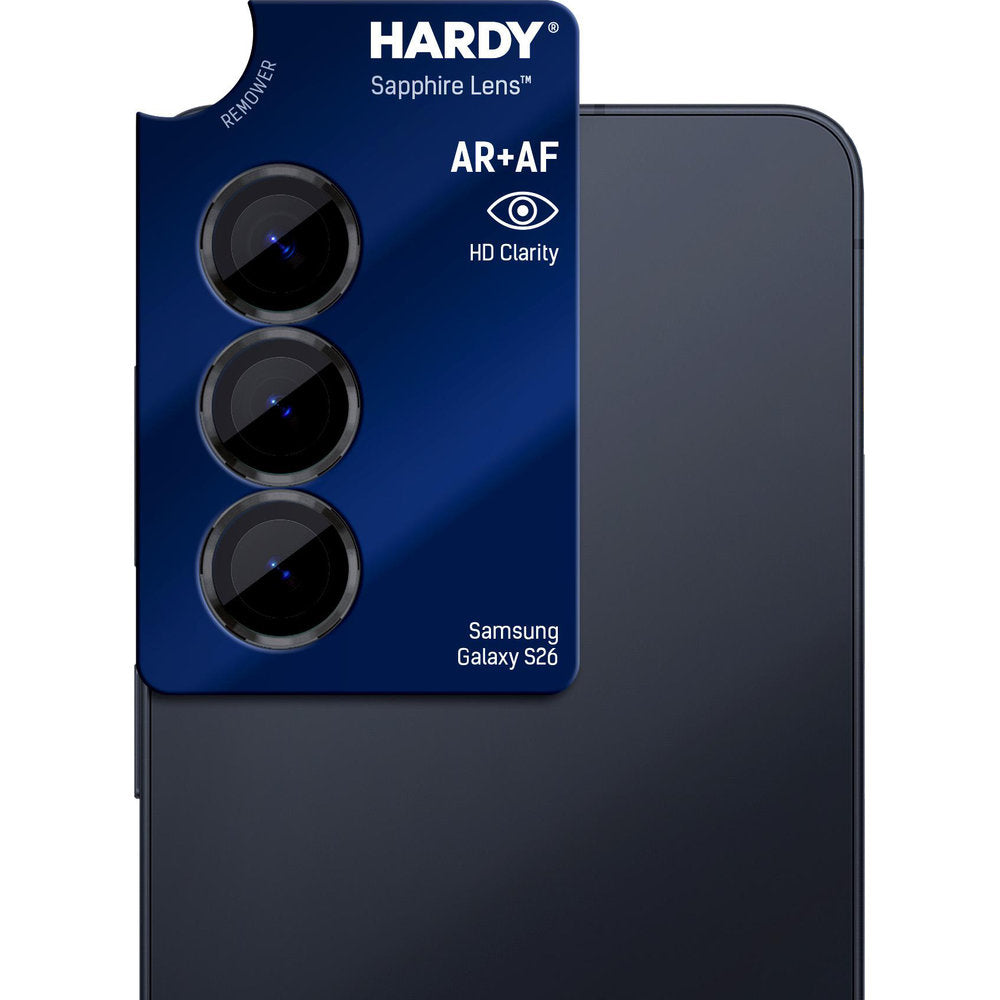 Saphirglas für die Kamera mit Applikator für Samsung Galaxy S26, 3mk Hardy Sapphire Lens, Schwarz (1/9)