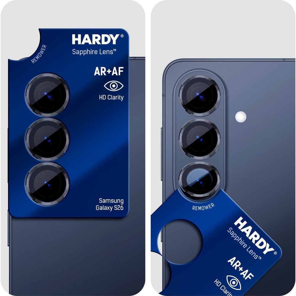 Saphirglas für die Kamera mit Applikator für Samsung Galaxy S26, 3mk Hardy Sapphire Lens, Schwarz (8/9)