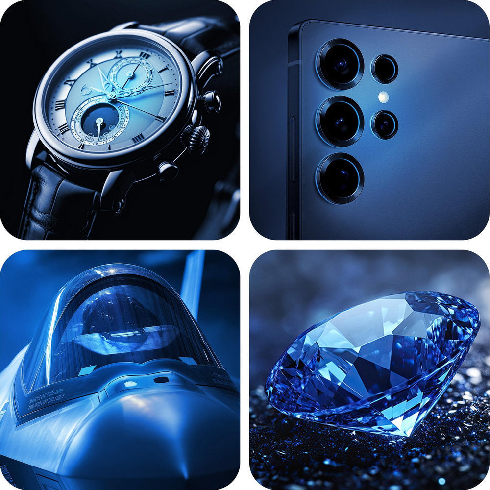 Saphirglas für die Kamera mit Applikator für Samsung Galaxy S25 Ultra, 3mk Hardy Sapphire Lens, Schwarz (4/9)