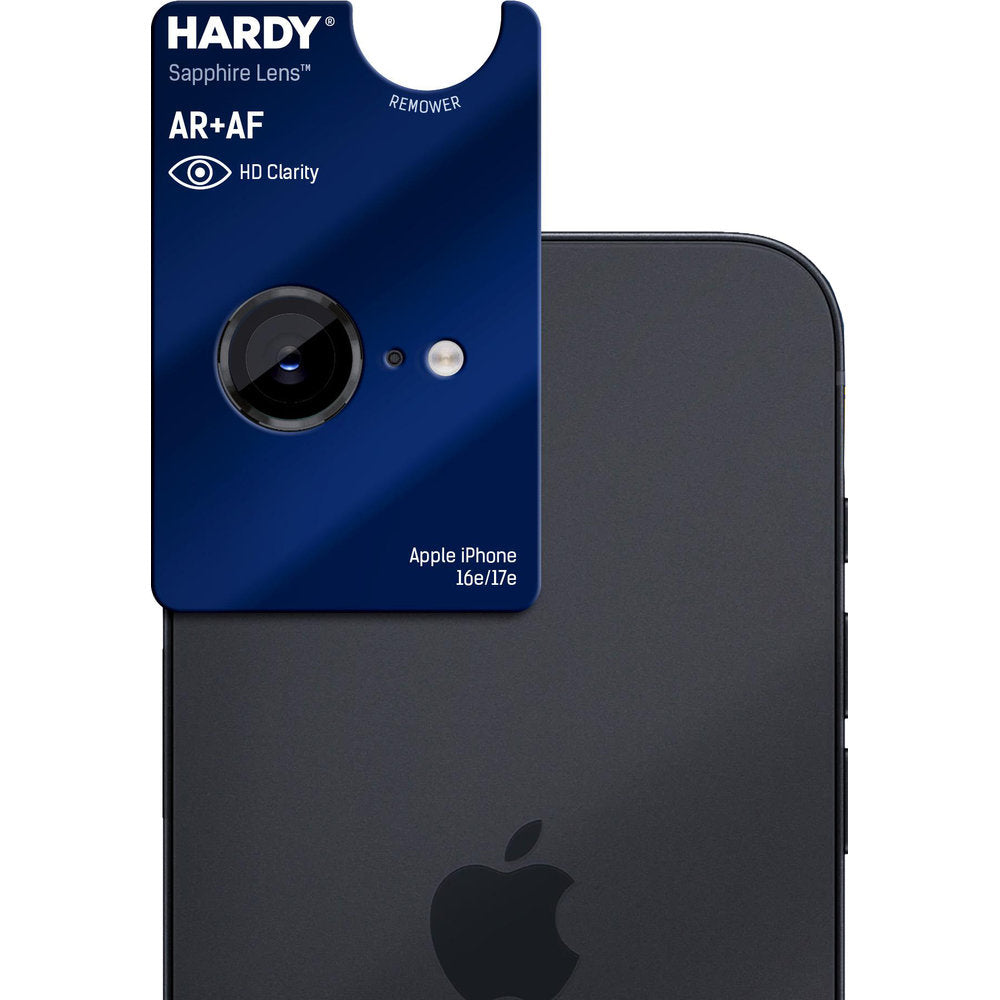 Saphirglas für die Kamera mit Applikator für Apple iPhone 17e / 16e, 3mk Hardy Sapphire Lens, Schwarz (1/9)