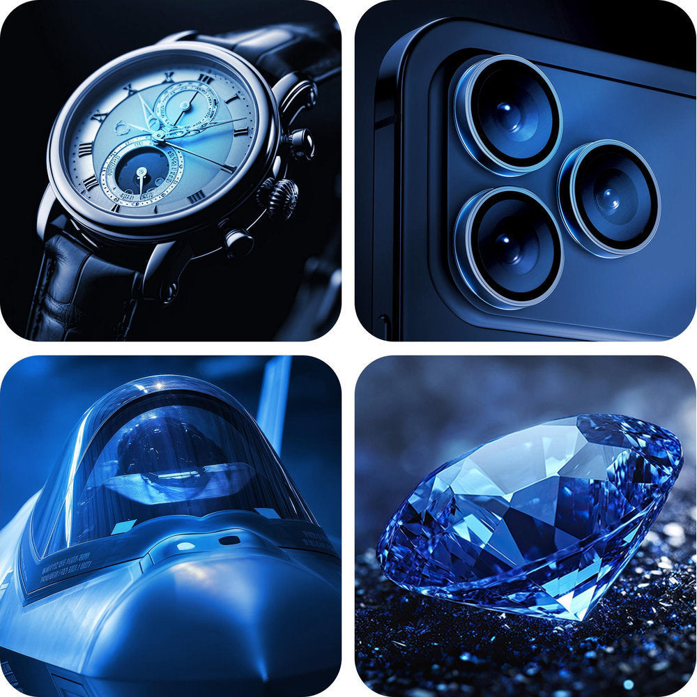 Saphirglas für die Kamera mit Applikator für Apple iPhone 17 Pro Max / 17 Pro / 16 Pro Max / 16 Pro / 15 Pro Max / 15 Pro / 14 Pro Max / 14 Pro, 3mk Hardy Sapphire Lens, Schwarz (4/9)
