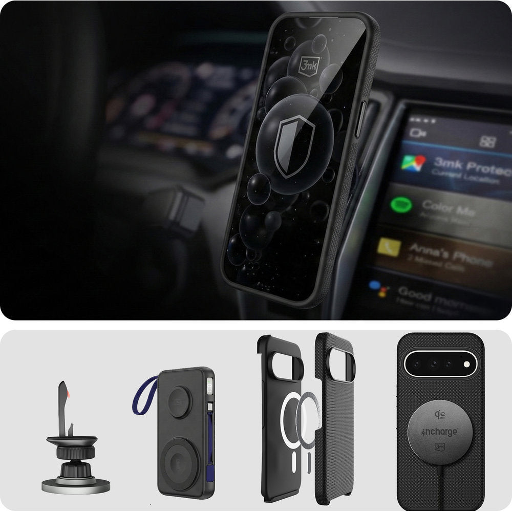 Handyhülle für Google Pixel 11 Pro, 3mk Hardy Shockproof MagCase mit MagSafe, Schwarz (8/12)