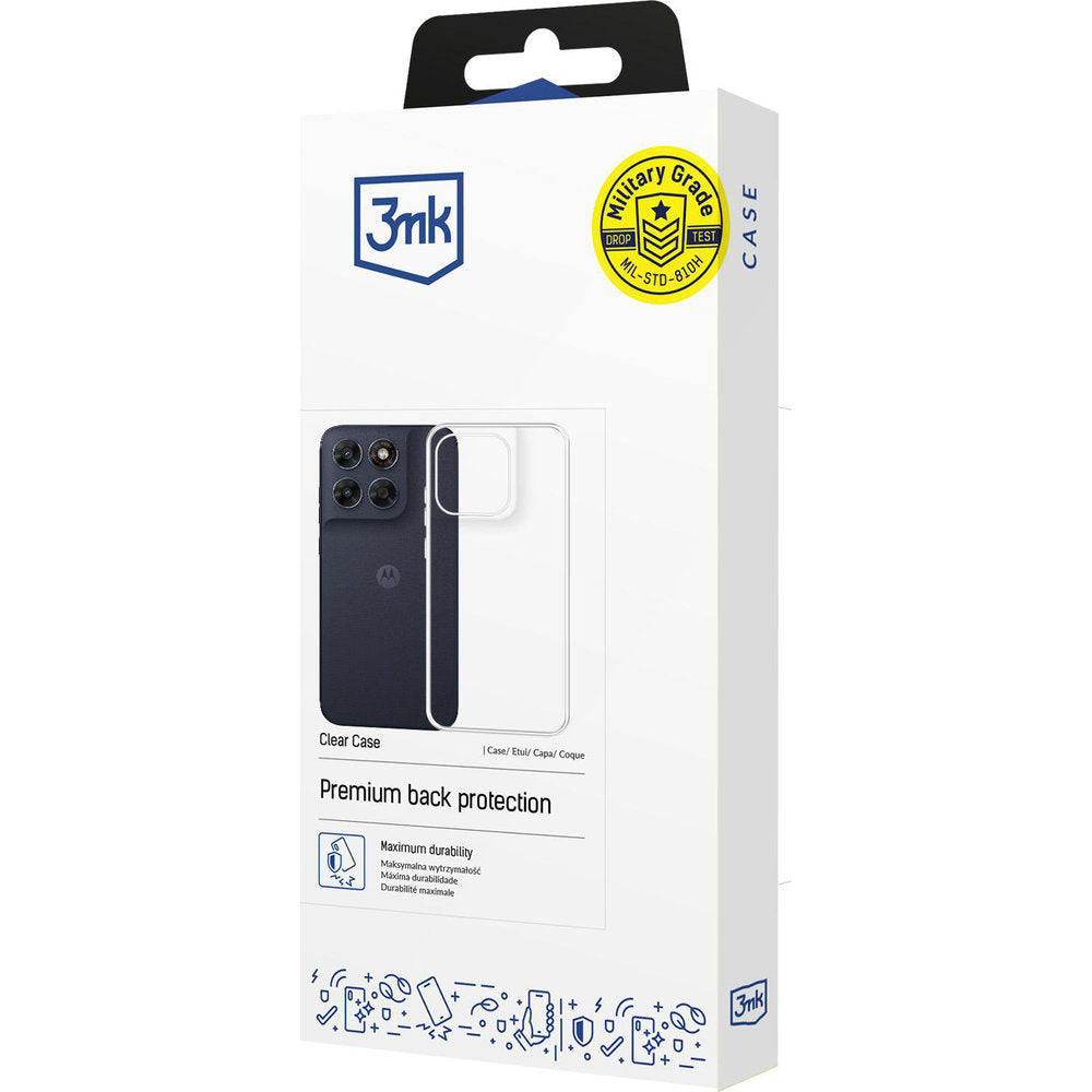 Handyhülle für Motorola Moto G87 5G, 3mk Clear Case, Transparent