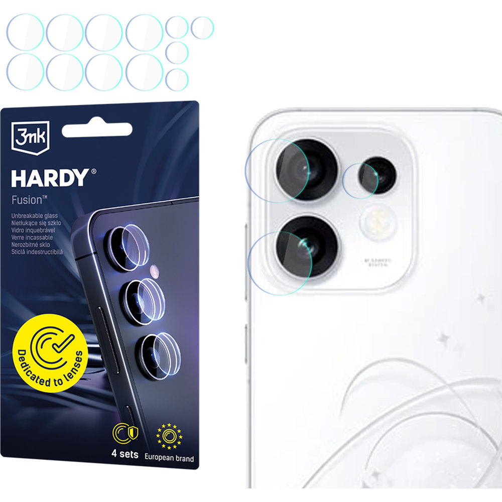 4x Hybridglas Kameraschutz für Linsen für Oppo Reno16 / Reno16 Pro 5G, 3mk Hardy Fusion Lens Protection (1/11)
