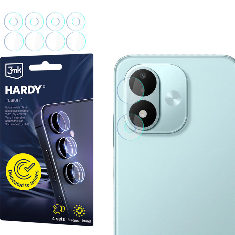 4x Hybridglas Kameraschutz für Linsen für Xiaomi Redmi Note 17 5G / 4G, 3mk Hardy Fusion Lens Protection (1/11)