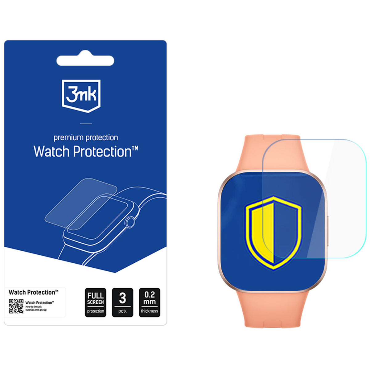 Schutzfolie für Xiaomi Redmi Watch 6 Active, 3mk Watch Protection ARC, 3 Stück