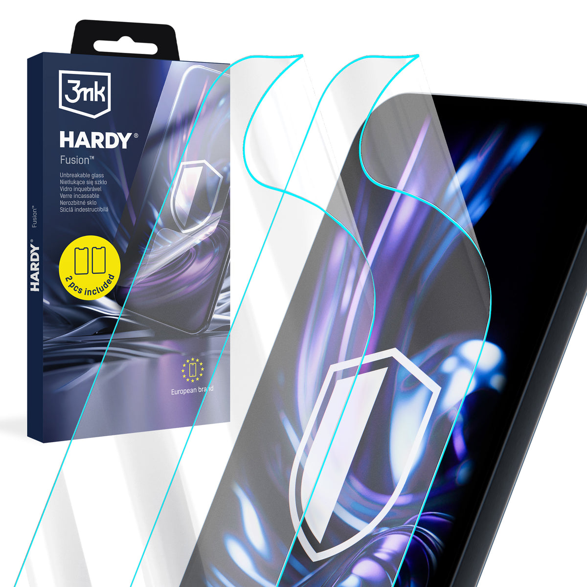 Hybridglas für Xiaomi POCO F9 Ultra, 3mk Hardy Fusion, 2 Stück (1/8)
