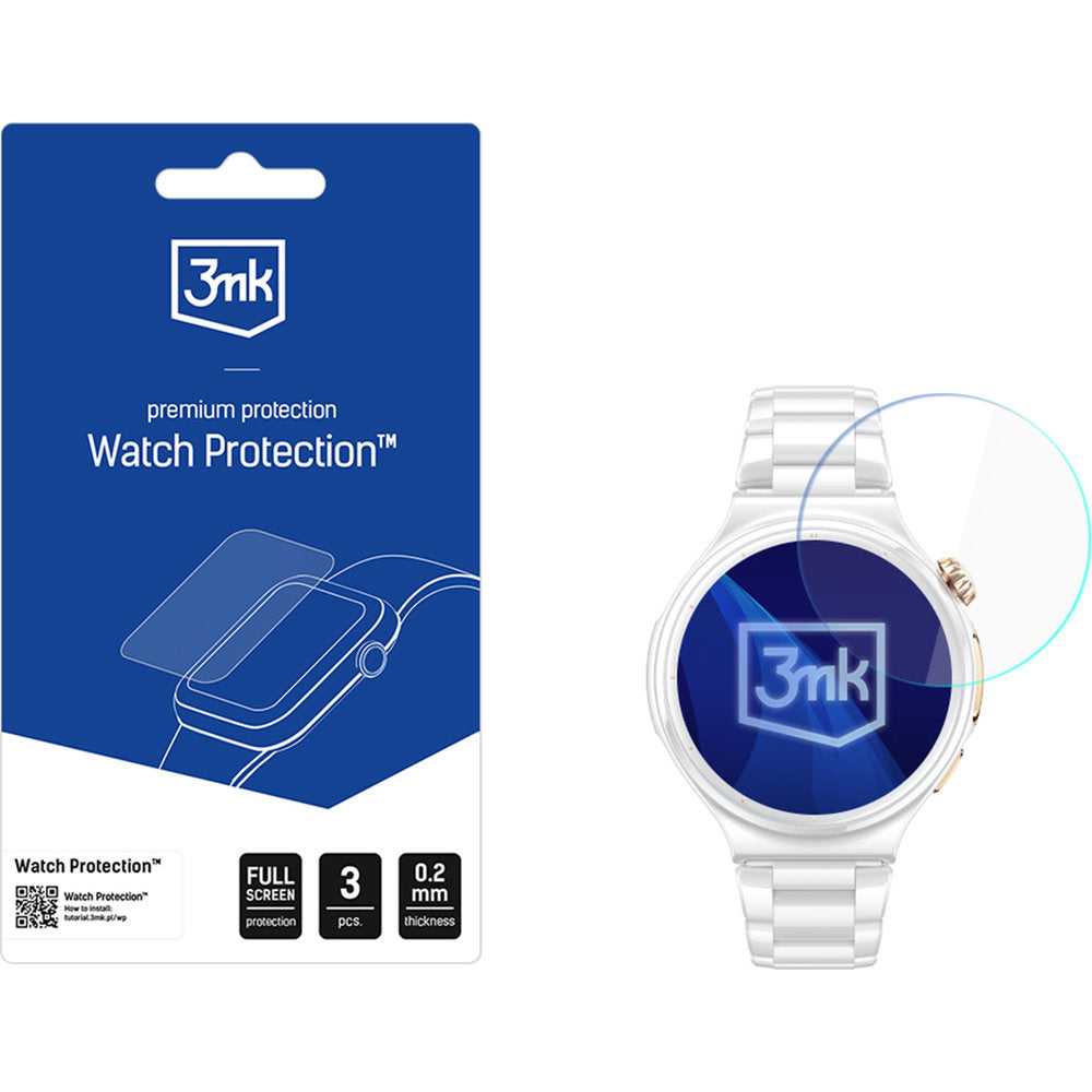 Schutzfolie für Huawei Watch 6 Pro 43 mm, 3mk Watch Protection ARC, 3 Stück (1/3)