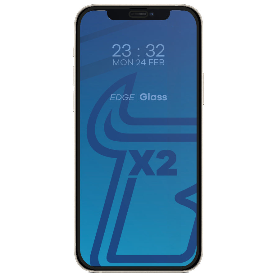 Gehärtetes Glas - 2 Stück + Kameraschutz für iPhone 12, Bizon Glass Edge Pack, Bizon Glass Edge Pack, Schwarz