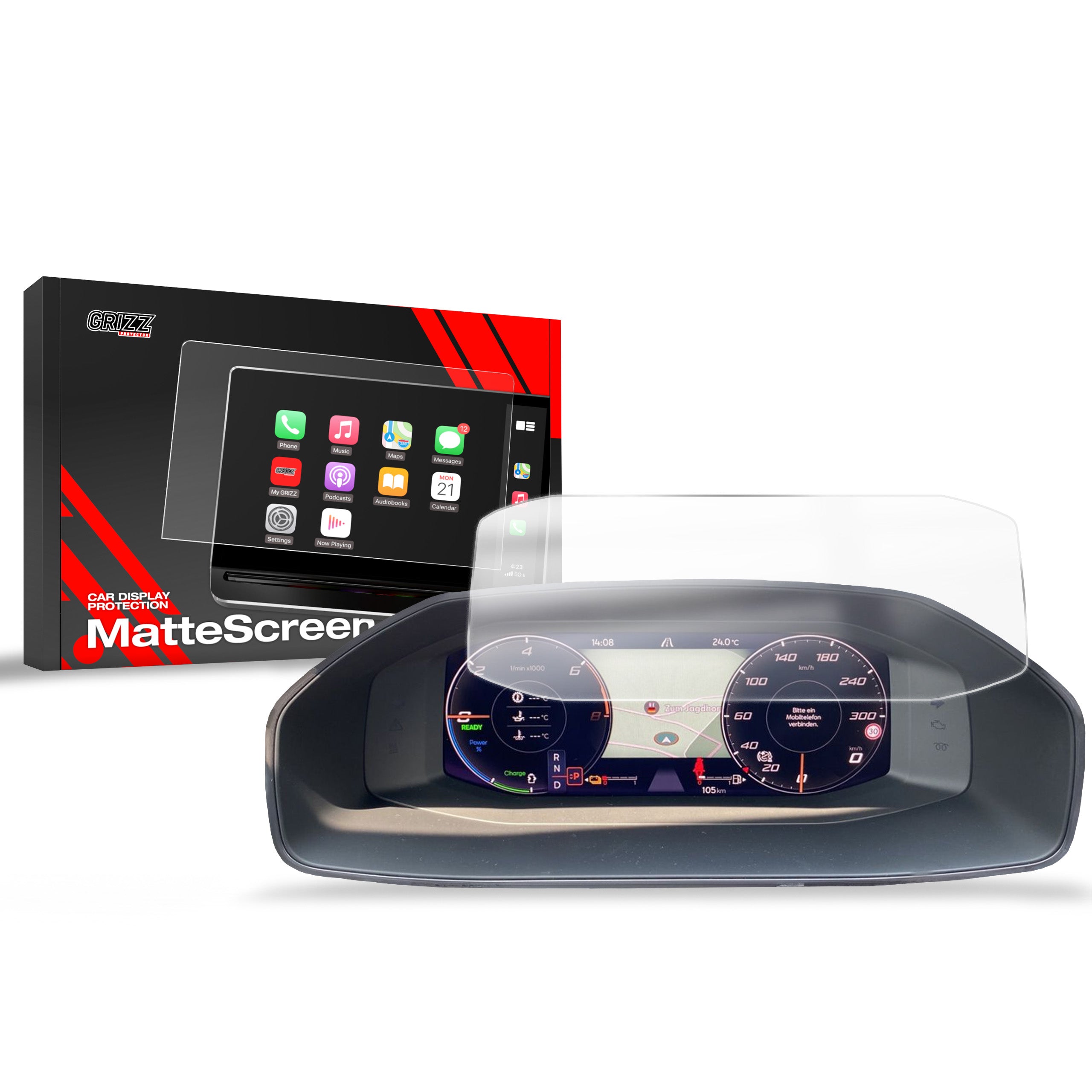 Matte Autodisplayfolie für Cupra Formentor Virtual Cockpit 10,25" (2020-...), Grizz Protector