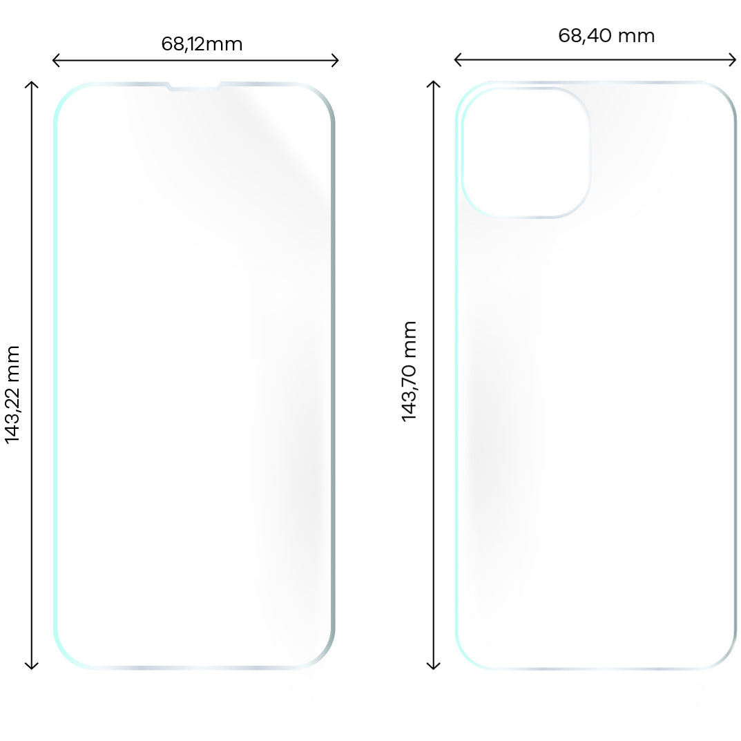 Hydrogel Folie für Display und Rückseite Bizon Glass Hydrogel, iPhone 14, 2 Stück