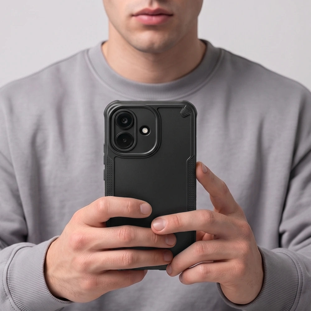 Handyhülle für Xiaomi Redmi Note 17 Pro 5G, Tech-Protect Rugged Shield, mattes Rauchfarben mit schwarzem Rahmen (4/7)