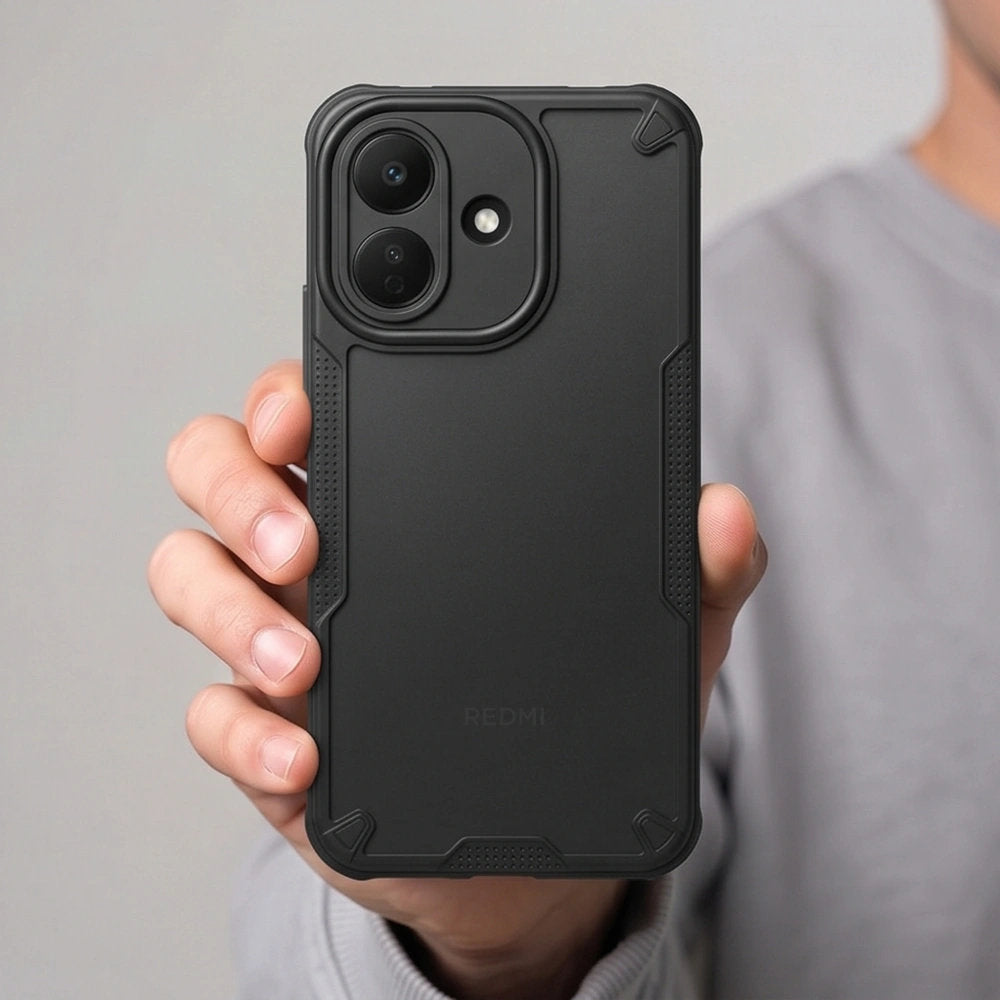 Handyhülle für Xiaomi Redmi Note 17 Pro 5G, Tech-Protect Rugged Shield, mattes Rauchfarben mit schwarzem Rahmen (5/7)
