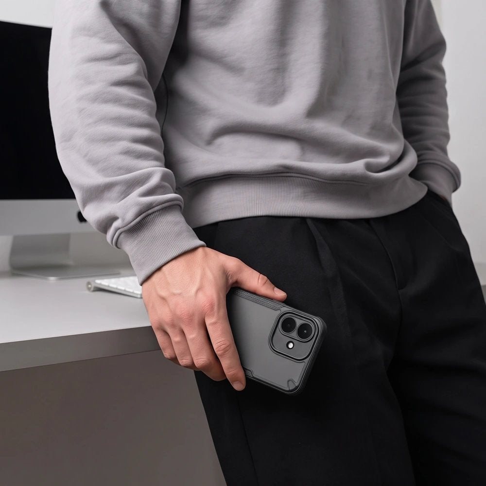 Handyhülle für Xiaomi Redmi Note 17 Pro 5G, Tech-Protect Rugged Shield, mattes Rauchfarben mit schwarzem Rahmen (6/7)