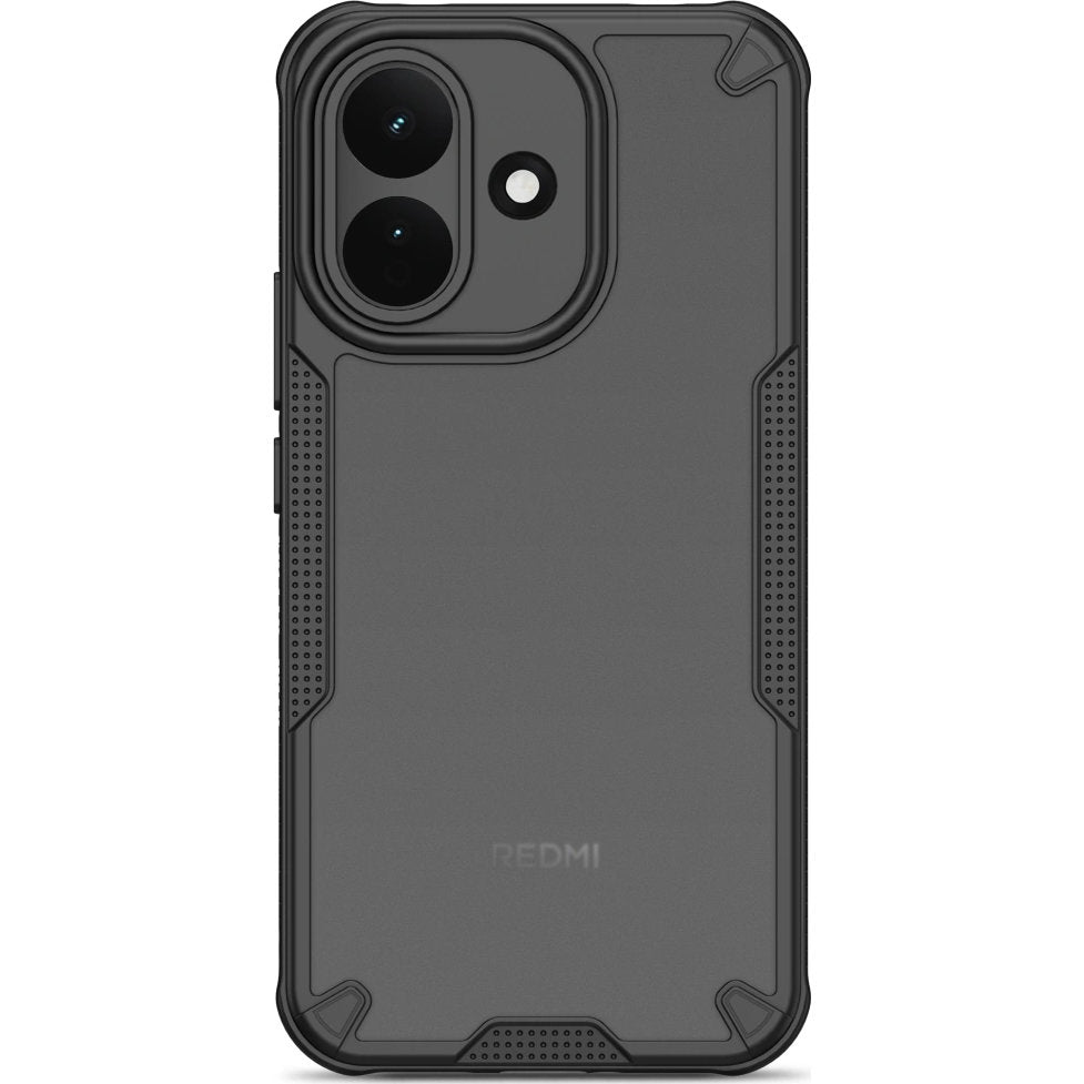 Handyhülle für Xiaomi Redmi Note 17 Pro 5G, Tech-Protect Rugged Shield, mattes Rauchfarben mit schwarzem Rahmen (7/7)