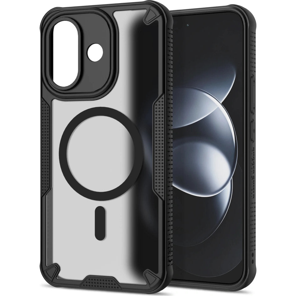 Handyhülle für Xiaomi Redmi Note 17 Pro 5G, Tech-Protect Rugged Shield mit MagSafe, mattes Rauchfarben mit schwarzem Rahmen (2/9)
