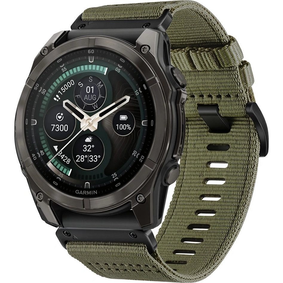 Armband für QuickFit 26 mm, Tech-Protect Nylon Classic, Grün (1/7)