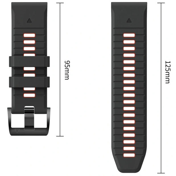 Armband für QuickFit 22 mm, Tech-Protect IconBand, Schwarz-Rot (8/9)