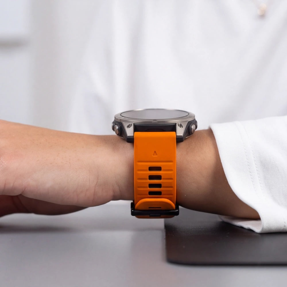 Armband für QuickFit 22 mm, Tech-Protect IconBand, Orange-Schwarz (6/9)