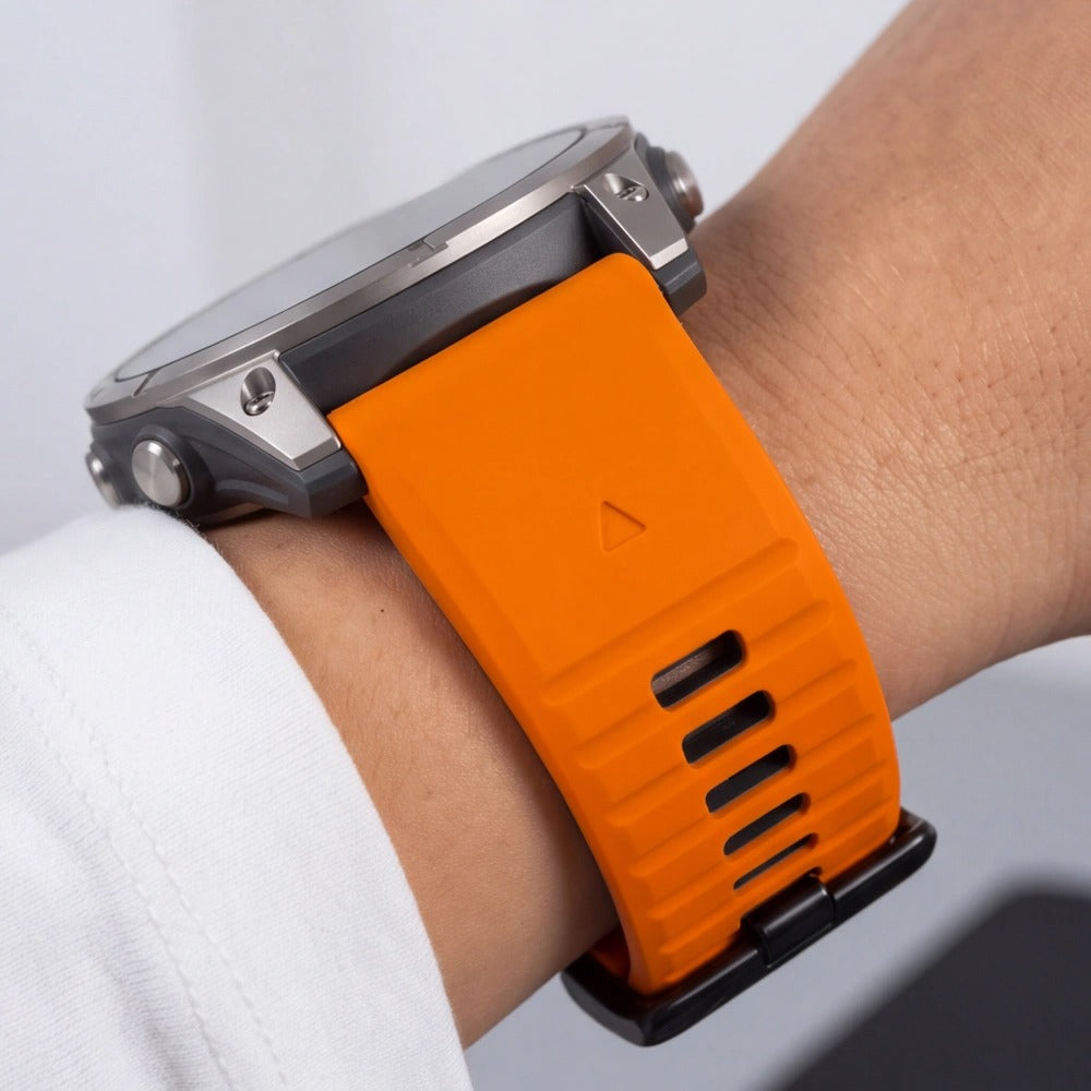 Armband für QuickFit 22 mm, Tech-Protect IconBand, Orange-Schwarz (7/9)