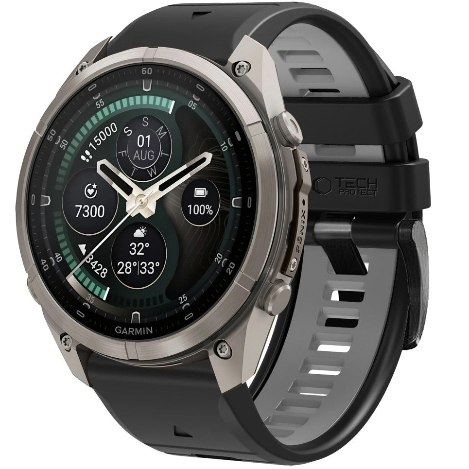 Armband für QuickFit 22 mm, Tech-Protect IconBand, Schwarz-Grau (1/9)