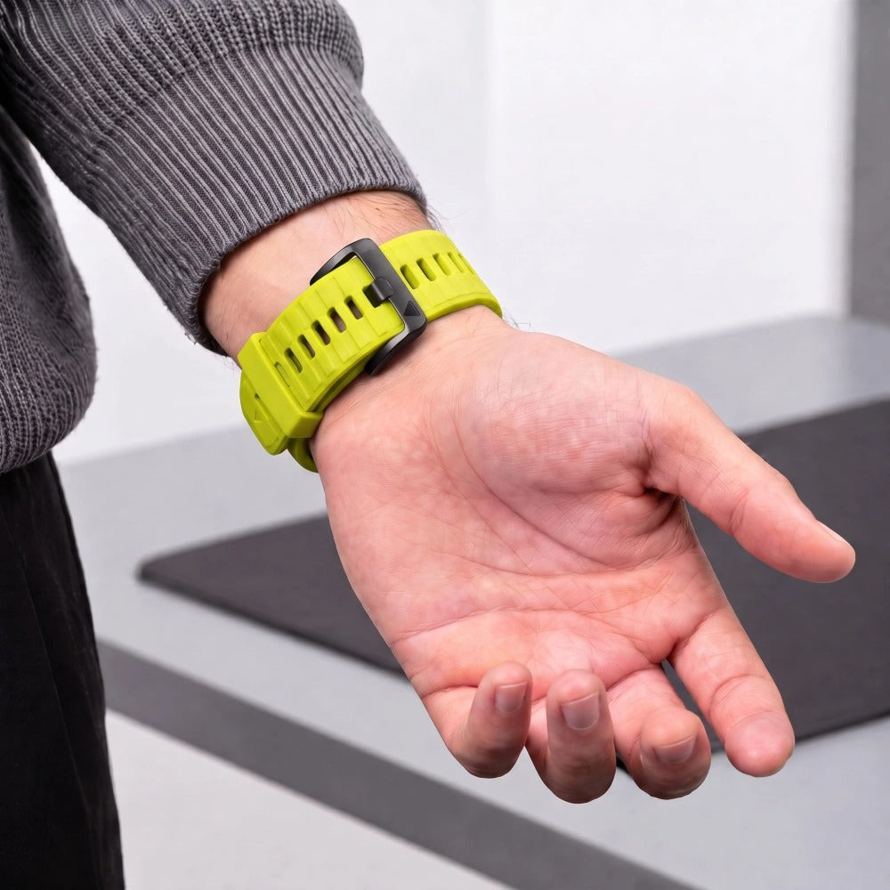 Armband für QuickFit 22 mm, Tech-Protect IconBand, Limonengrün-Schwarz (5/9)