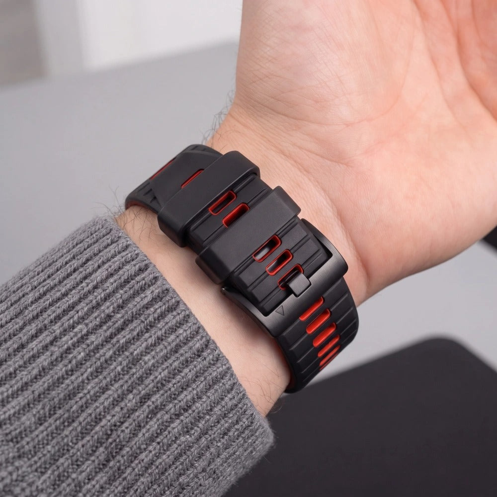 Armband für QuickFit 26 mm, Tech-Protect IconBand, Schwarz-Rot (5/9)