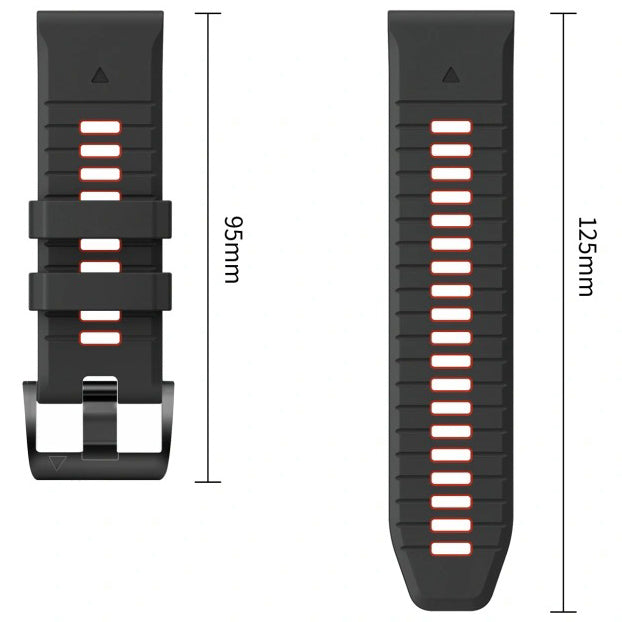 Armband für QuickFit 26 mm, Tech-Protect IconBand, Schwarz-Rot (8/9)