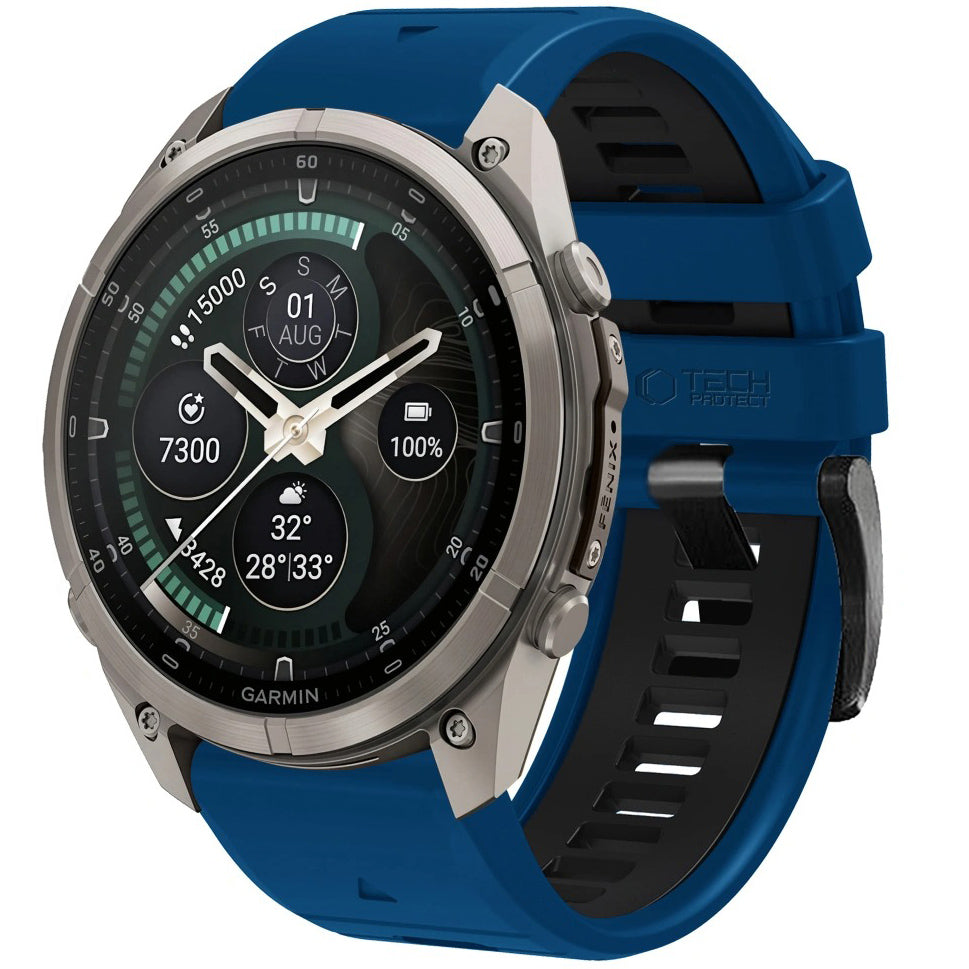 Armband für QuickFit 26 mm, Tech-Protect IconBand, Blau-Schwarz (1/9)