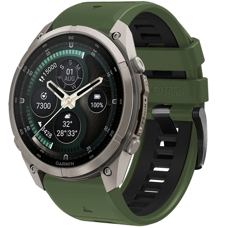 Armband für QuickFit 26 mm, Tech-Protect IconBand, Grün-Schwarz (1/9)