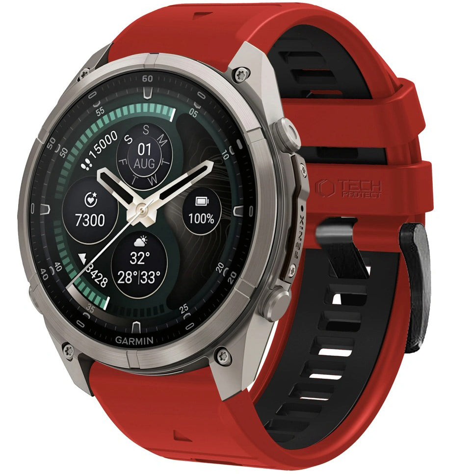 Armband für QuickFit 26 mm, Tech-Protect IconBand, Rot-Schwarz (1/9)