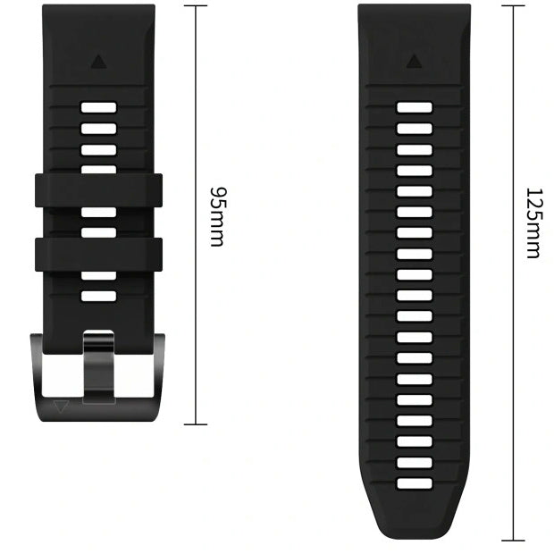 Armband für QuickFit 26 mm, Tech-Protect Silicone, Schwarz (8/9)
