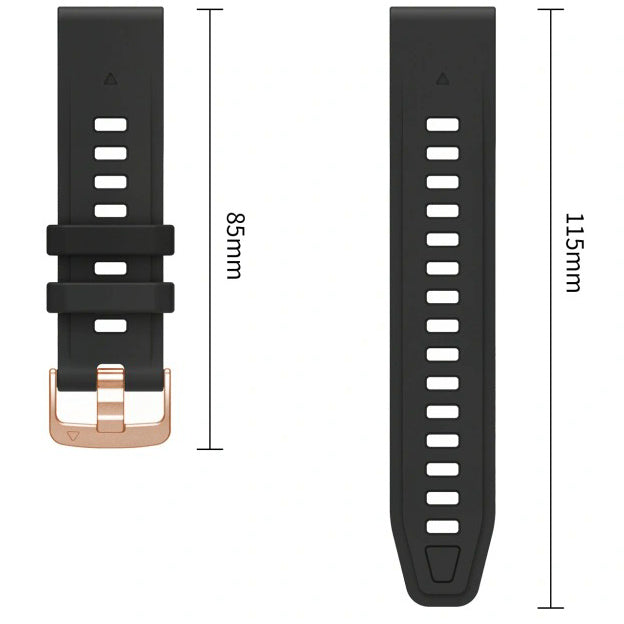 Armband für QuickFit 20 mm, Tech-Protect Silicone, Schwarz (8/9)