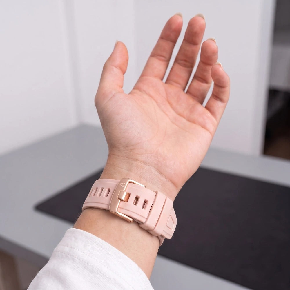 Armband für QuickFit 20 mm, Tech-Protect Silicone, Puderrosa (5/9)