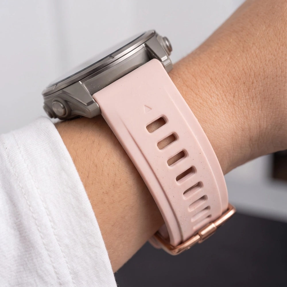 Armband für QuickFit 20 mm, Tech-Protect Silicone, Puderrosa (7/9)