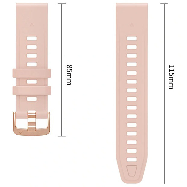 Armband für QuickFit 20 mm, Tech-Protect Silicone, Puderrosa (8/9)