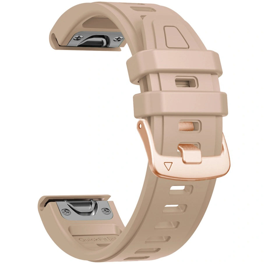 Armband für QuickFit 20 mm, Tech-Protect Silicone, Puderbeige (2/9)