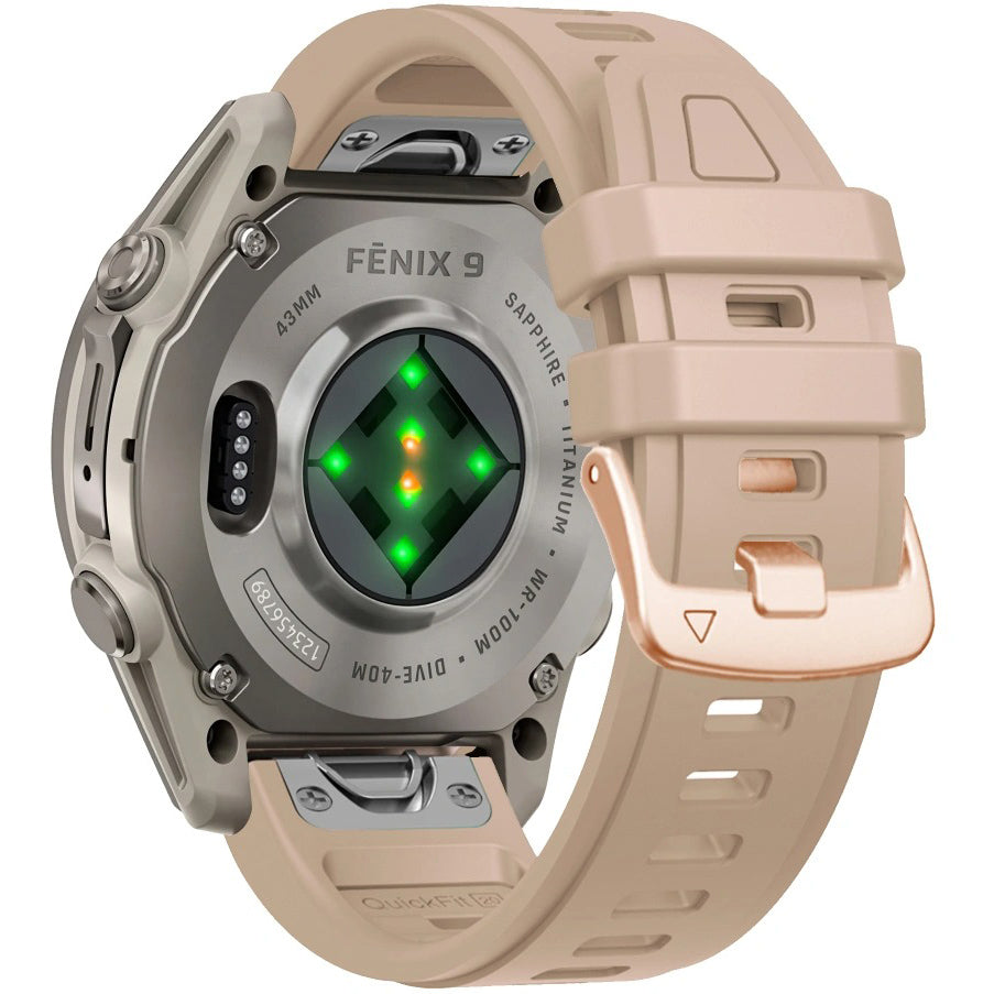 Armband für QuickFit 20 mm, Tech-Protect Silicone, Puderbeige (3/9)