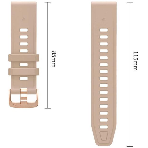 Armband für QuickFit 20 mm, Tech-Protect Silicone, Puderbeige (8/9)