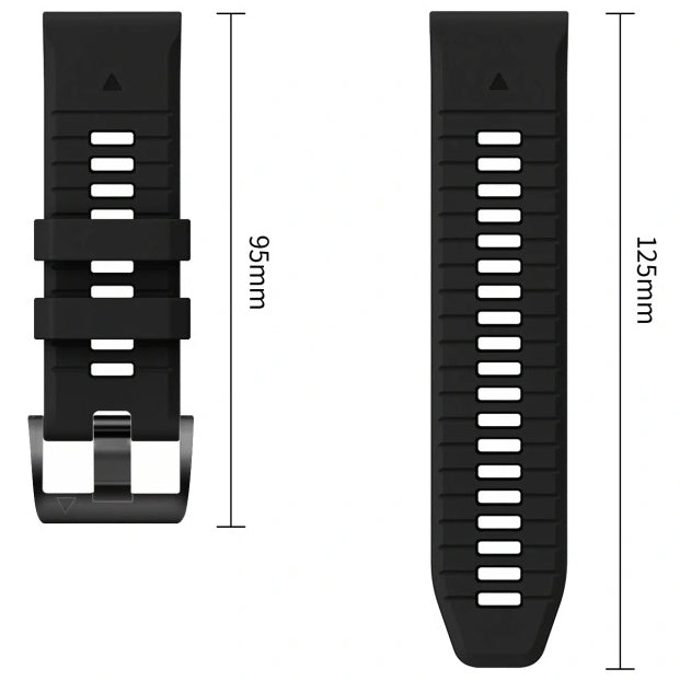 Armband für QuickFit 22 mm, Tech-Protect Silicone, Schwarz (8/9)